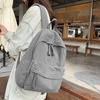 Schoolbag Japanese Corduroy Leisure Travel Backpack Female Junior High School High School College Student Schoolbag Simple Versatile Commuter Backpack