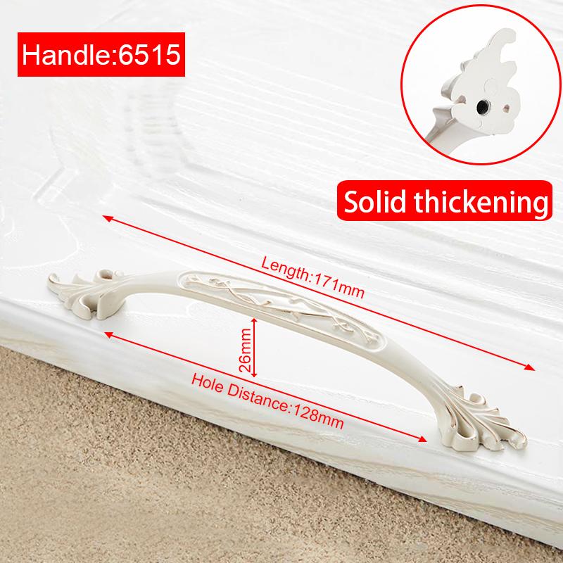 NAIERDI Ivory White Cabinet Handles Zinc Aolly Kitchen Cupboard Door Pulls Drawer Knobs European Fashion Furniture Handle