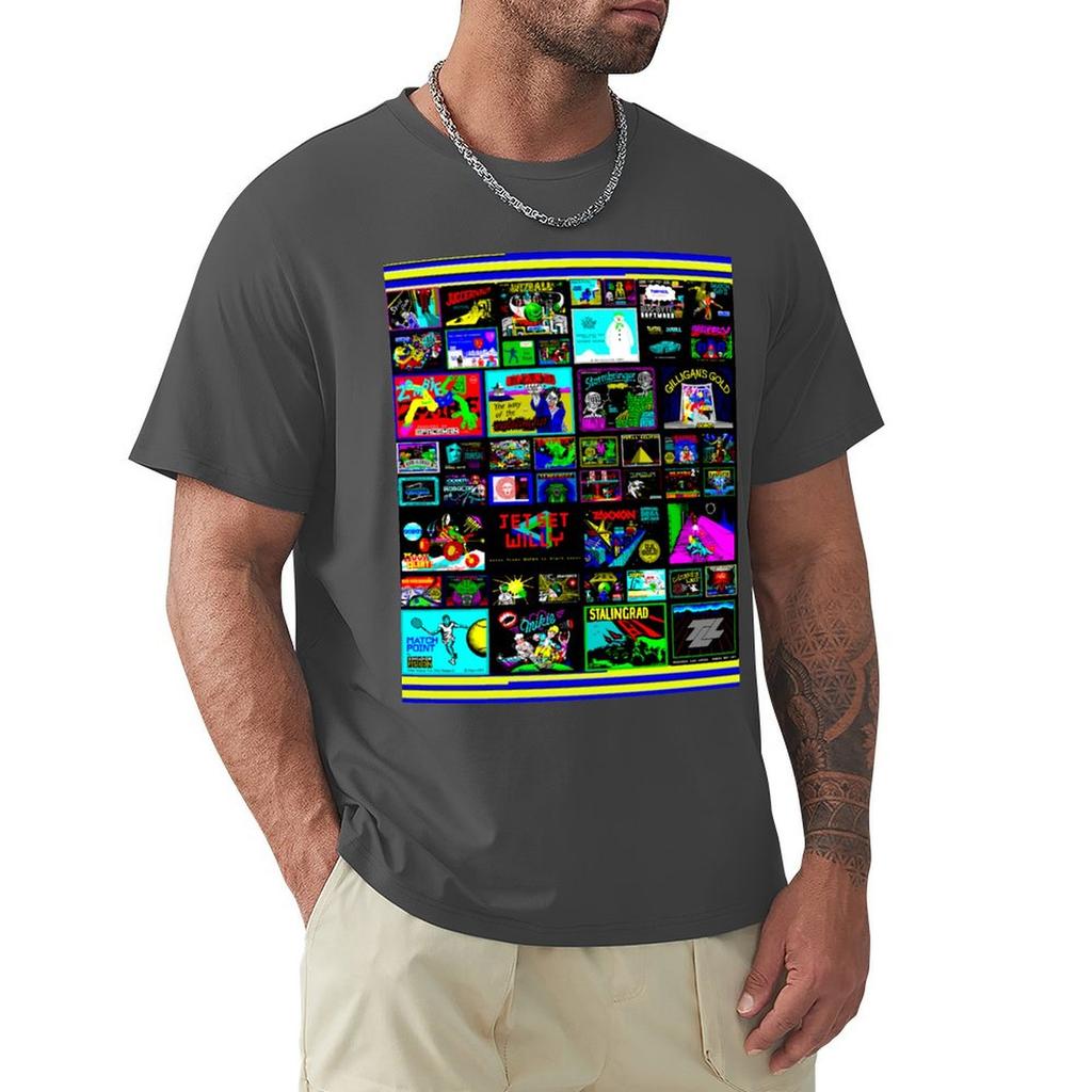 Zx Spectrum Tshirt Game Loading Screens Part I Tshirt Cute Clothes Blouse Oversizeds Hippie Clothes Unisexs Funny T Shirts