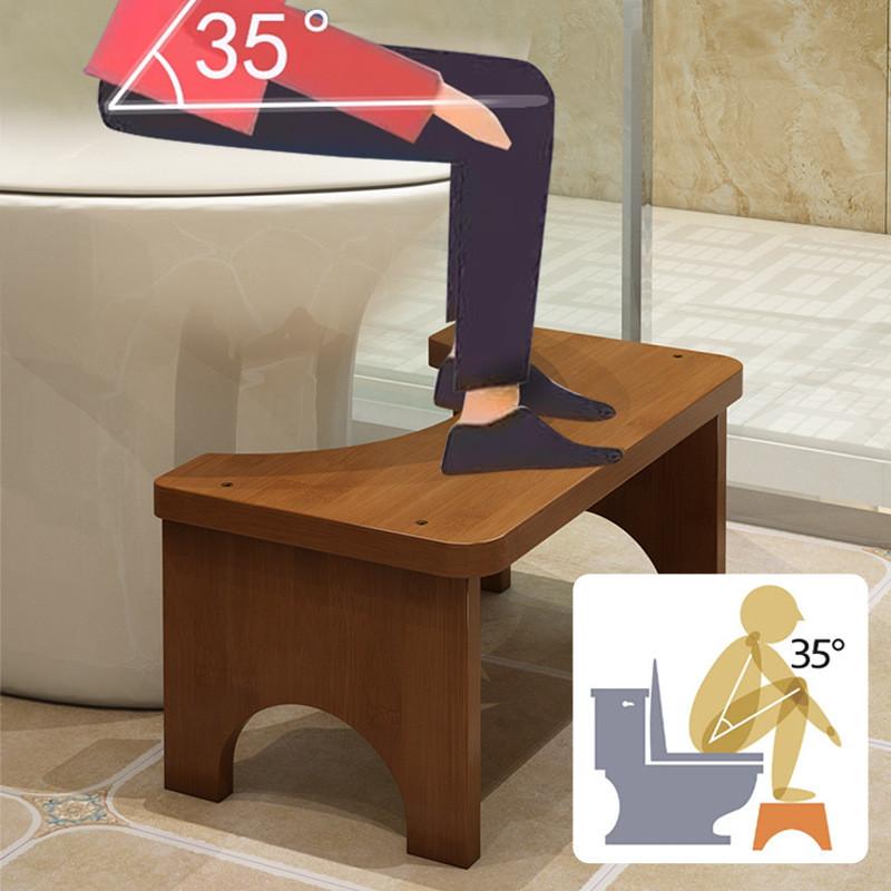 Sgabello per WC Standard per Adulti e Bambini Ausilio per Bagno in Materiale Legnoso