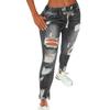 Jeans da Donna 2023 a Vita Alta Strappati Elasticizzati con Lacci in Pizzo