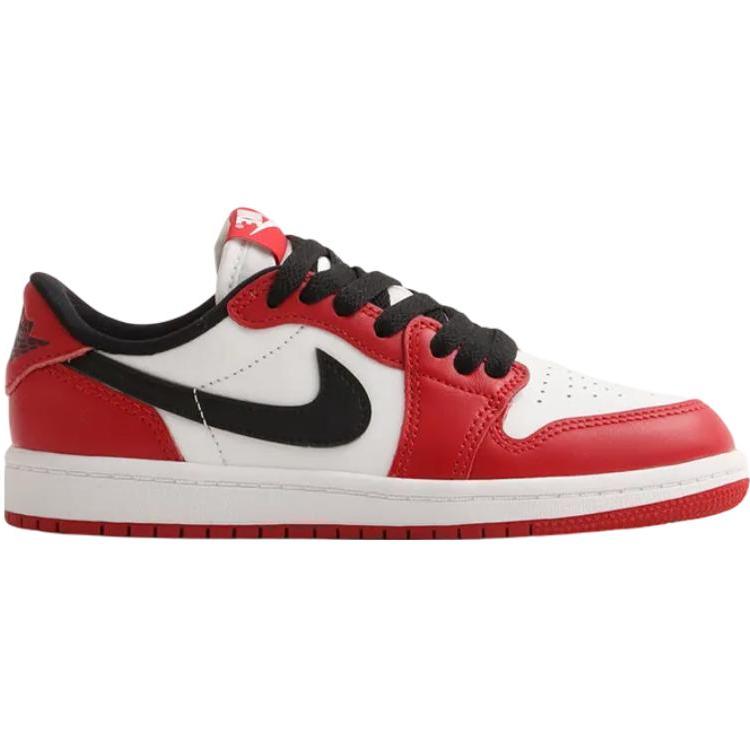 Air Jordan 1 Retro Low OG PS Chicago 2025 Kids Sneakers Red Varsity-Red Black HQ6996-600