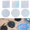 Holographic Laser Silicone Film Geometric Shape Light and Shadow Transfer Patch for DIY Coaster Tray Epoxy Resin Mold Decoration