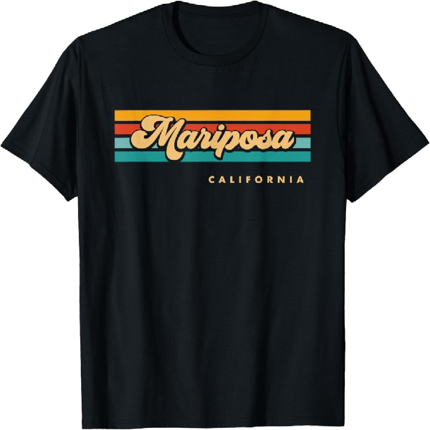 Vintage Sunset Stripes Mariposa, California T-Shirt XXXXXL разноцветный
