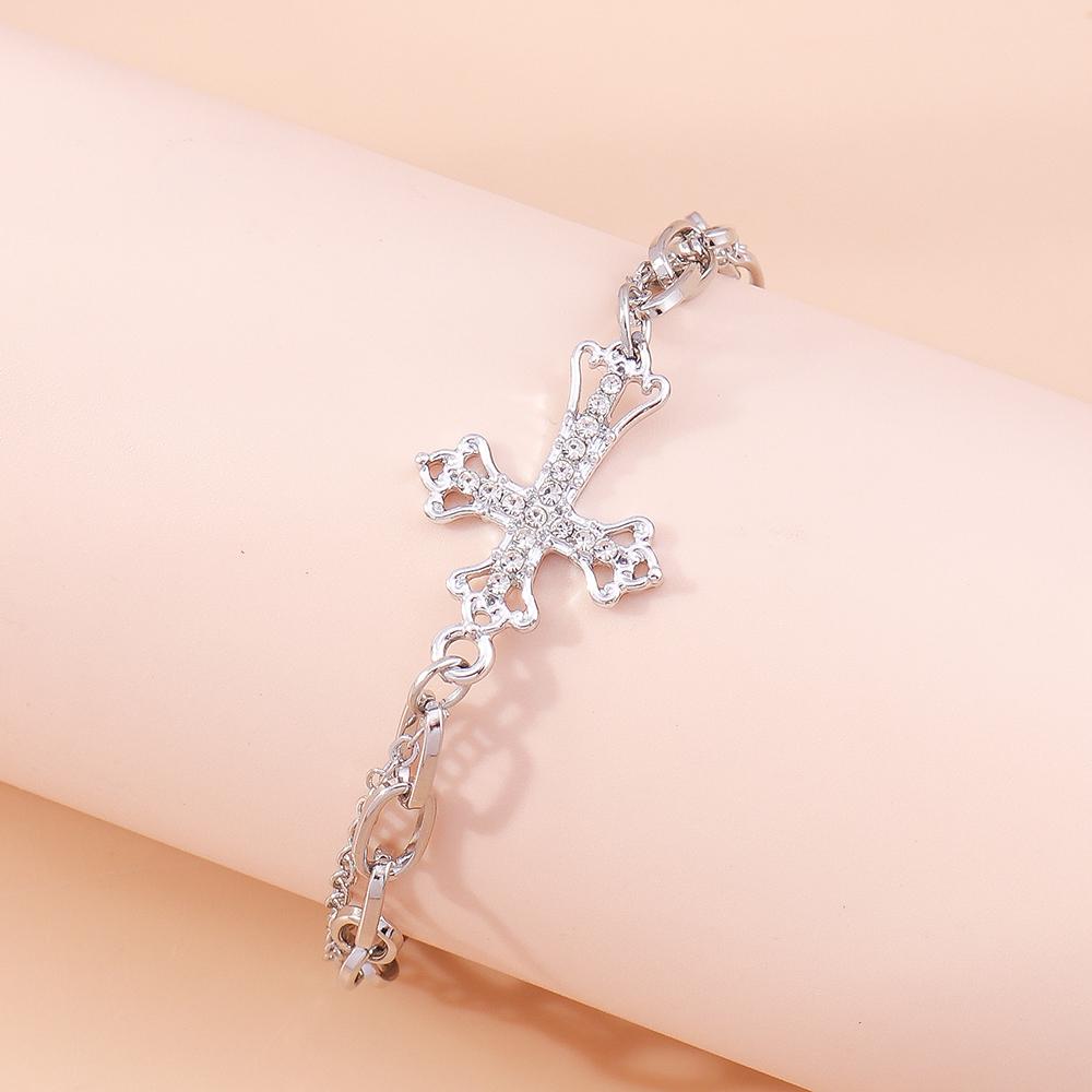 Fashion Gold Silver Color Cross Anklets Crystal Ankle Bracelet Chain Women Girls Party Holiday Jewelry Gift