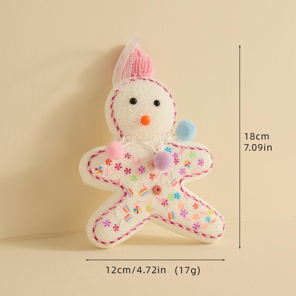 New Christmas Ornaments Colored Canes Gingerbread Man Candy Gift Pack Christmas Tree Pendant