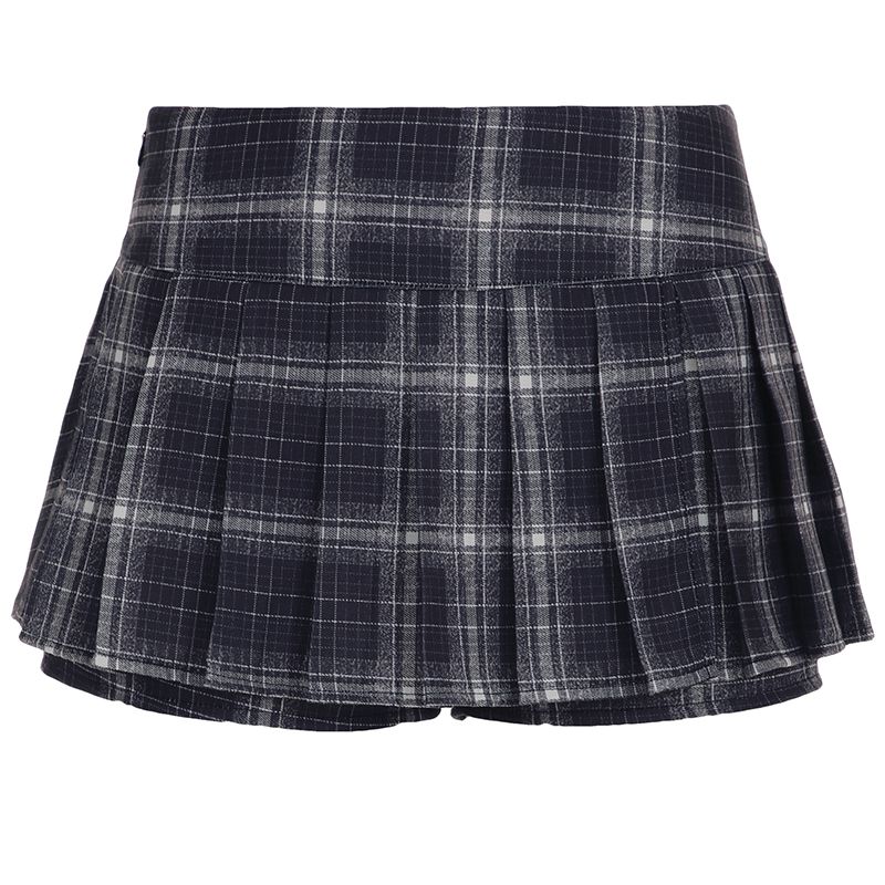 

H Home European and American Women s Clothing British College Style Retro Plaid Pleated Skirt Niche Style Sexy Daily Fall and Winter Pantskirt