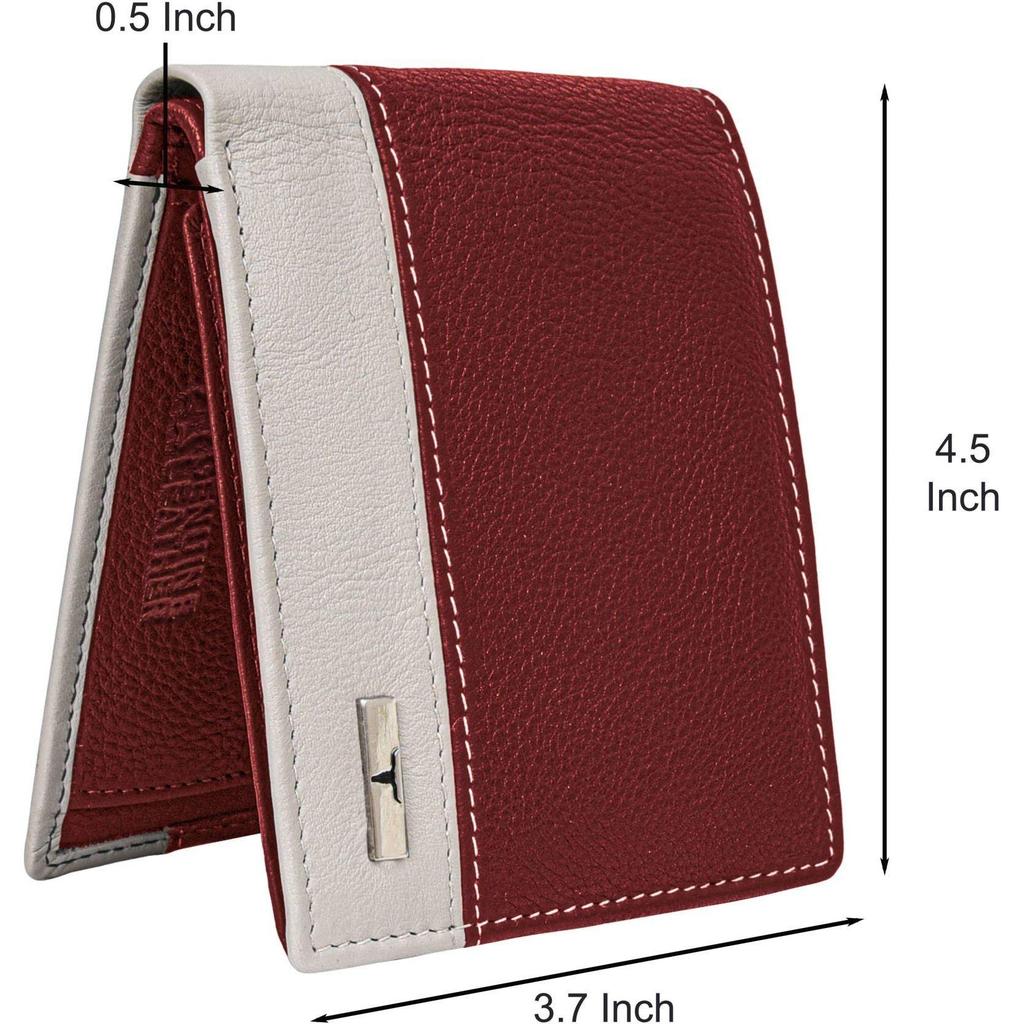 Men Casual, Formal, Travel, Trendy Genuine Leather RFID Wallet  (8 Card Slots) Men Wallet