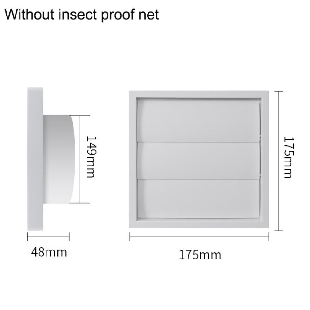 Vent Systems White Vent Cover Grille With Screen One-Directional Dryer Vent Hood Plastic Air Exhaust Grille