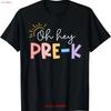 Oh Hey Pre K Student Teacher Happy First Day Back To School T Shirt Vintage Stylish Comfortable Slightly Breathable