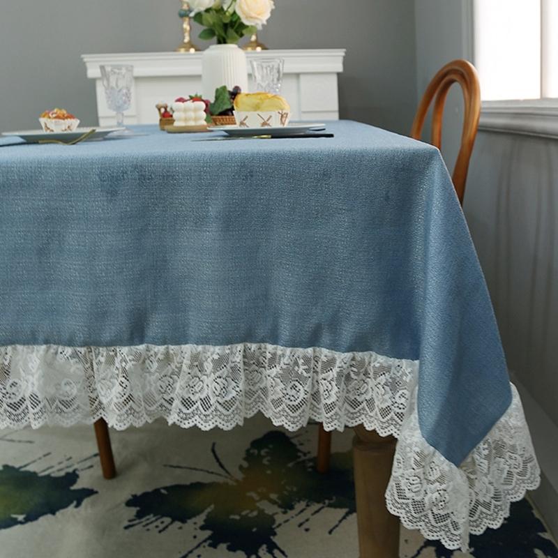 Florals Pattern Tablecloth Waterproofs Materials Quick Cleaning Solution For Kitchen Dining Room