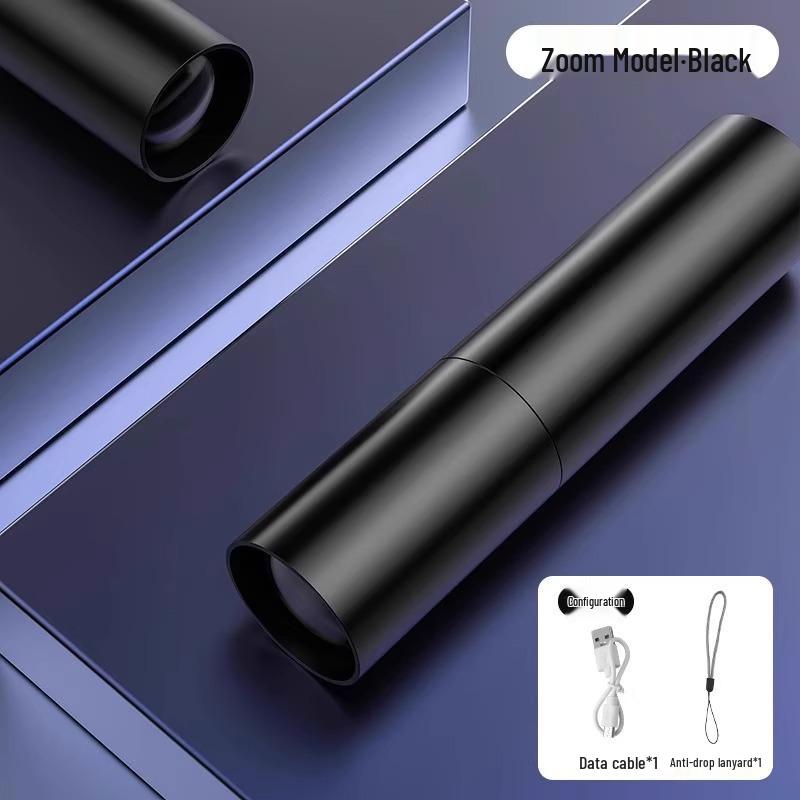 Outdoor Super Bright Rechargeable Mini LED Flashlight - Long Range, Durable, Eye-Friendly.