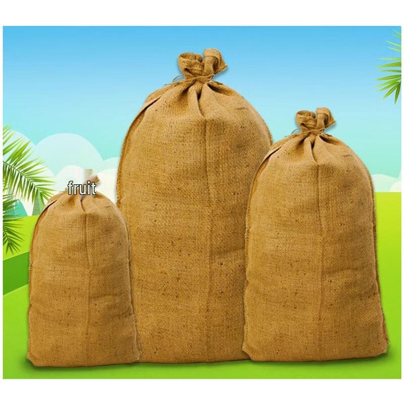 Zhi Zheng Reusable Non-Slip Burlap Sacks, 10-Pack