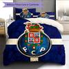 FC Porto Pattern Bedding Quilt Set Home Decoration Gift (1 * Duvet Cover + 2 * Pillowcase Without Core)