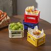Kreative Snackschale Mini-Körbchen-Form Schale für Obst Pommes Mehrzweck-Kleiner Keramik-Organizer für Zuhause Café Party