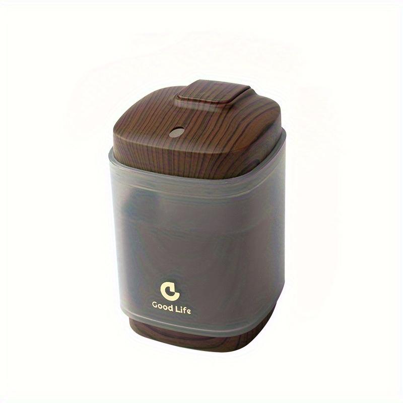 Press-type Automatic Toothpick Box, Light Luxury Wood Grain Creative Square, Suitable for Home Use/Hotel/Restaurant/Hotel, Portable Toothpick