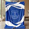 Everton Football Print Flannel Blanket, Soft Warm Lightweight Throw Blanket for Sofa Bed Camping