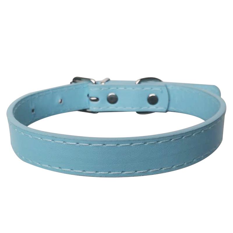 PU kůže psí obojek: Více specifikací, Jednoduchý design, Plochý obojek pro domácí mazlíčky, Vícebarevné možnosti