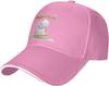 Cute Hippo On Swing Cartoon Baseball Cap Adjustable Polyester Outdoor Golf Hat for Unisex Adults