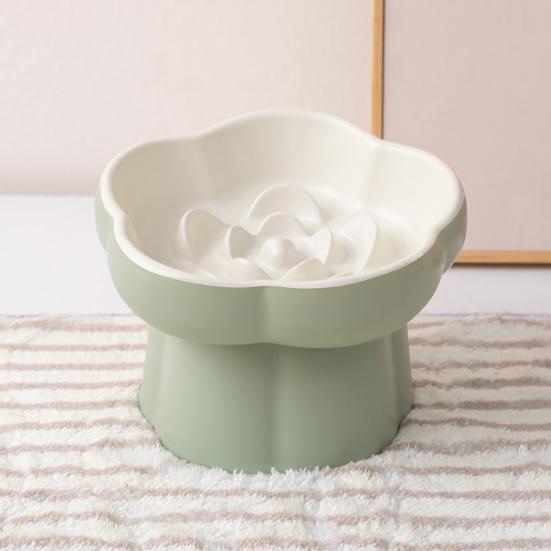 Ceramic Slow Feeder Pet Bowl Dogs Cats Anti-Choking Slow Eating Food Bowl Elevated