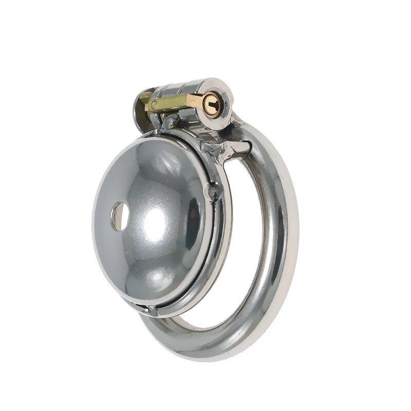 Stainless Steel CB Chastity Lock Penis Cage Slave Gay Adult Sex Toy Cock Rings Cuckold BDSM Ball Stretcher
