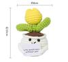 Mini Animal Crochet Potted Cute Handwoven Cartoon Flowers Creative Hand-knitted Car Home Desktop Shelf Decor Items Gift