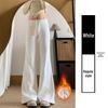 Winter 2025 Women's High-Waisted Pink Fleece-Lined Micro-Flare Sweatpants - Petite Size.