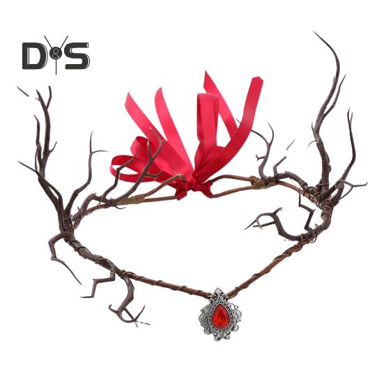 

Повязка на голову с короной из цветов феи, регулируемый размер, диадема с лесным цветочным принтом для женщин и девочек, реквизит для косплея на Хэллоуин, свадьбу, фотосессию