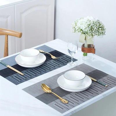 PVC Washable Placemat for Dining Table Mat Non-slip Placemat Kitchen Accessories Cup Coaster Wine Pad