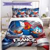 France Football Bedwäsche Set 3-teilig Gemütliches Atmungsaktives Bettbezug Set als Einweihungs-Urlaubsgeschenk