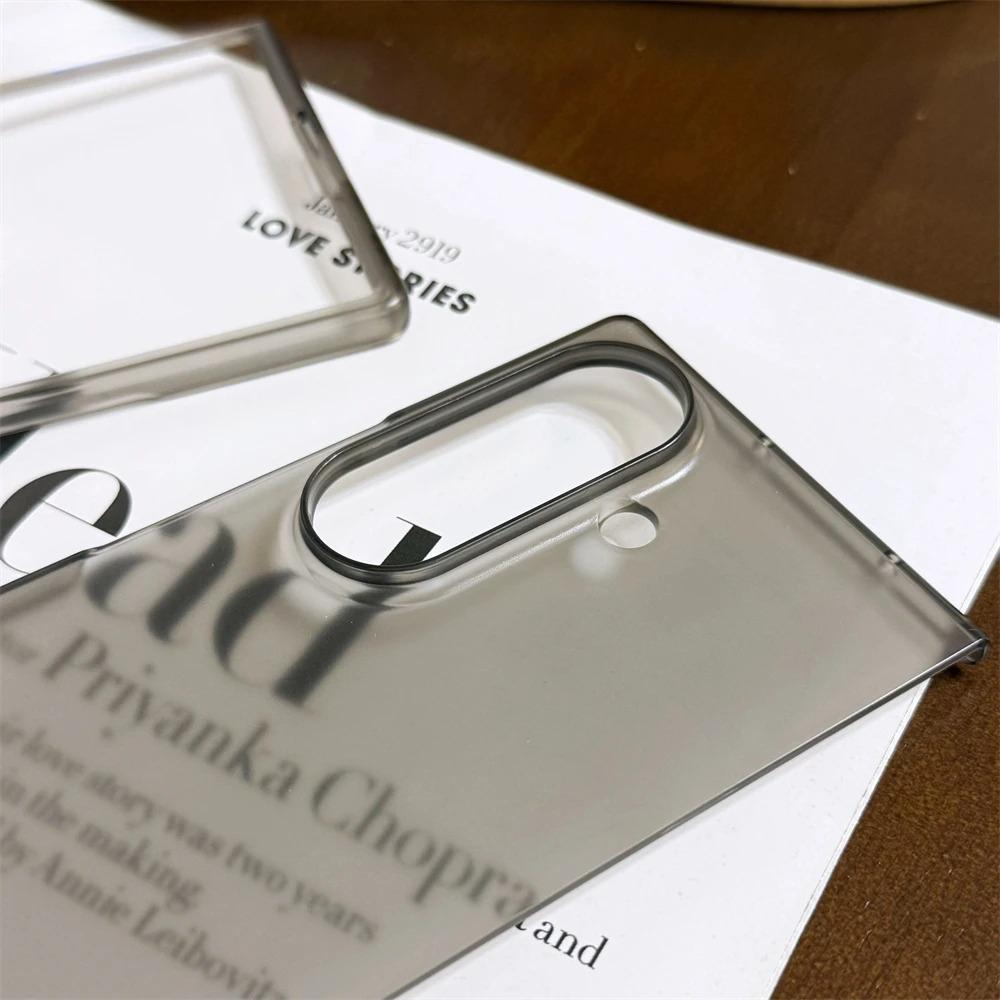 Business Ultra Thin Matte Transparent Phone Case For Samsung Galaxy Z Fold 7 6 5 4 Hard Bumper Shockproof Protect Back Cover