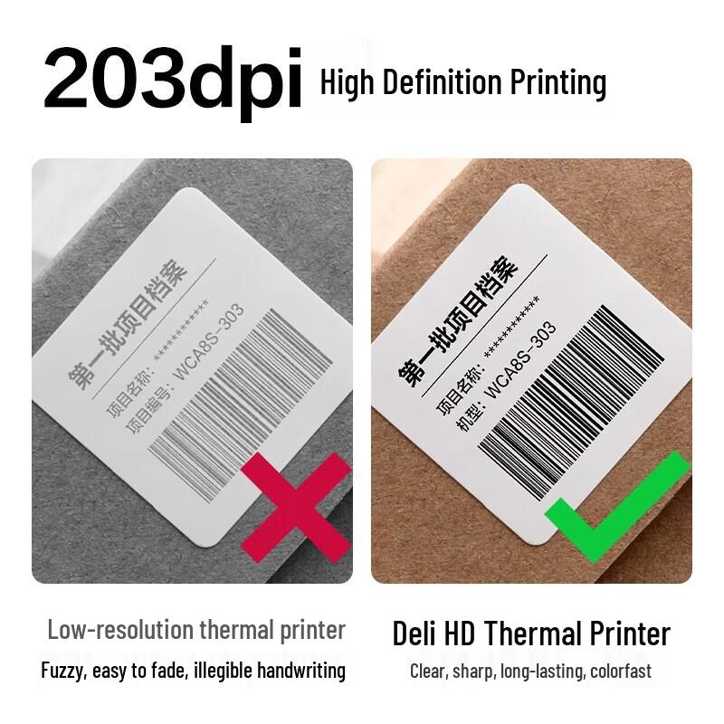 Deli DL-320 Thermal Label Printer CN Plug (adapter Included)