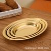 Korean stainless steel deepened oval plate cheese plate vegetable plate rice noodle plate thickened egg-shaped plate