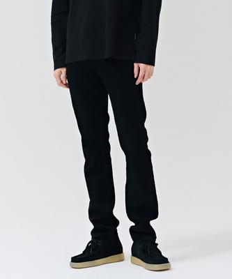 CHASECULT Men'S Black Hidden Elastic Waist Slim Denim Pants - Black