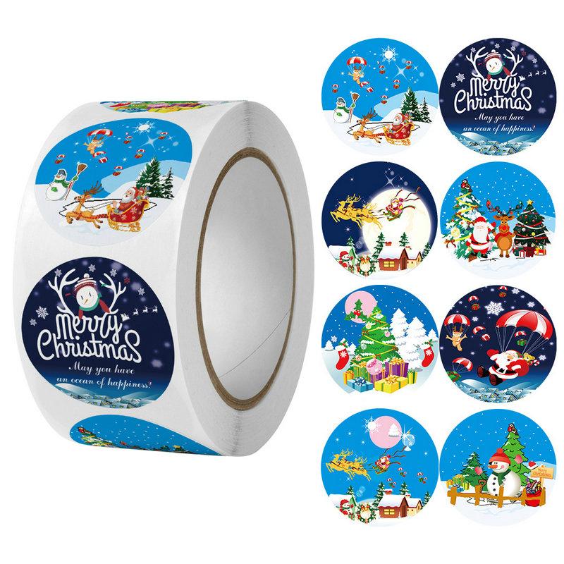 Children'S Christmas Gift Label Stickers School Teachers Commended Students Reward Self-Adhesive Decorative Gifts Series