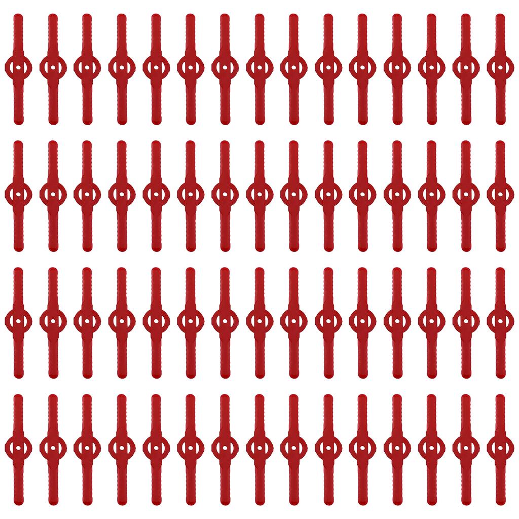 60Pcs String Trimmer Head Blades Wear Resist Weed Eater Wacker Blades Universal Weed Trimmer Head for Grass Trimmer Lawn Mowers