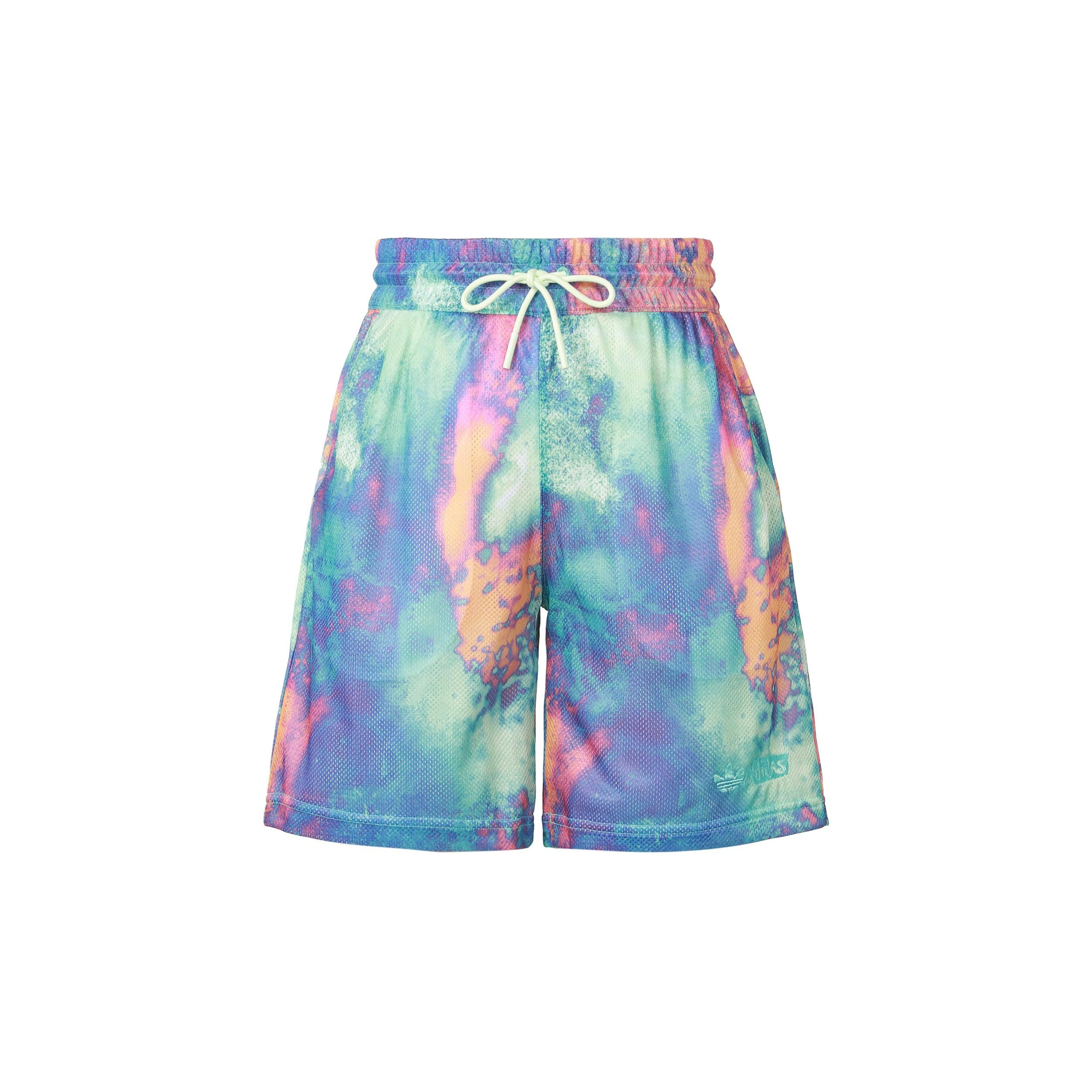 adidas originals Tie Dye Logo Lacing Casual Sports Shorts Multi-Color Men s HT1653 XS