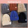 Mens Knit Hat With Solid Color Design Accents Thick Warm Beanie For Winter Sports And Outdoor