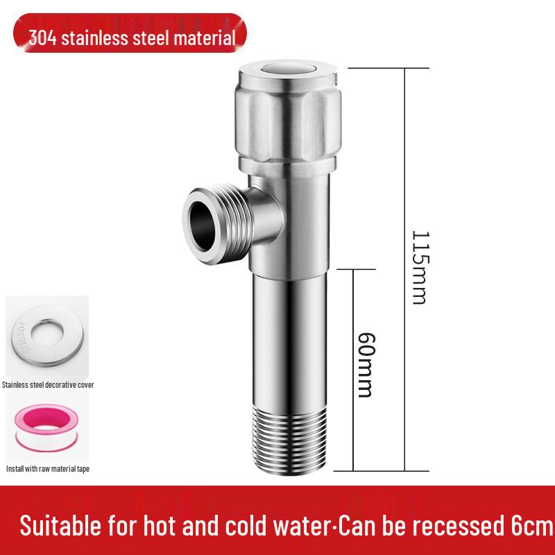 304 Stainless Steel Angle Valve for Hot and Cold Water Heater and Toilet Tap