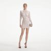 Women's Luxury Mesh Round Neck Long Sleeve Bodycon Dress