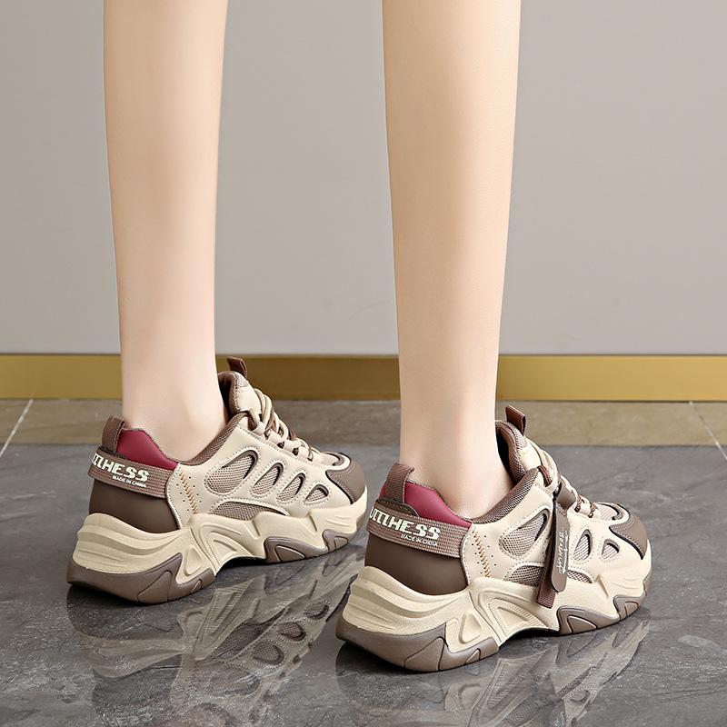 2025 dad shoes 2025 new breathable running summer women's shoes student explosion casual platform sports shoes women's tide