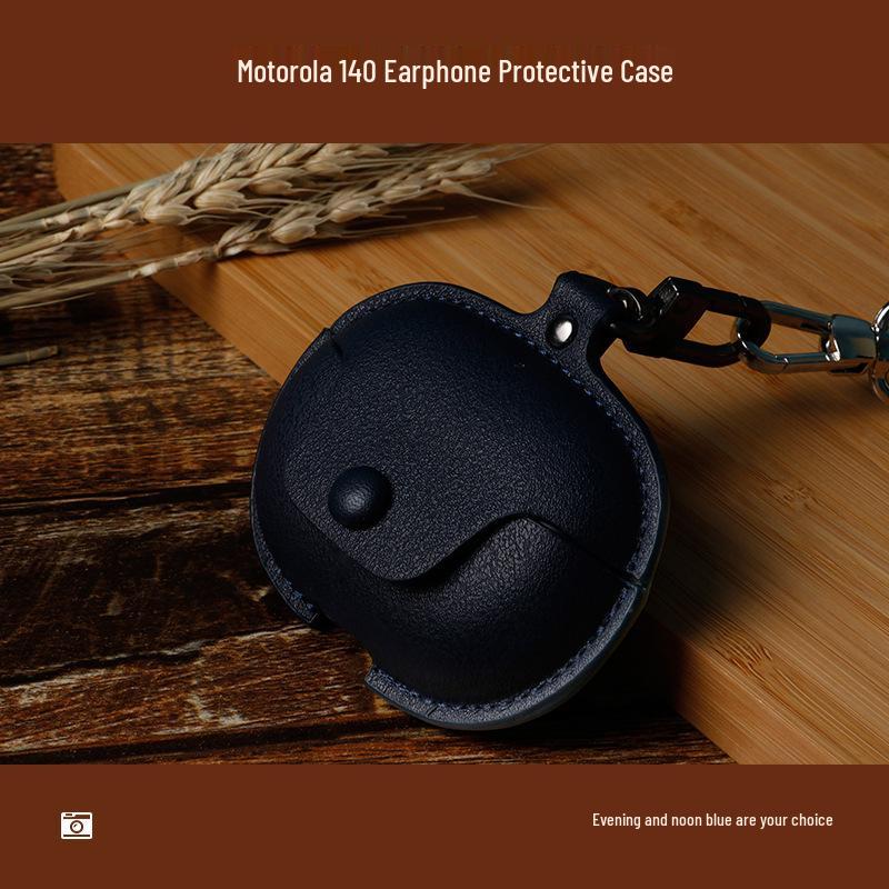 Compatible Protective Case for Motorola MOTO BUDS I40 ANC Earbuds - Soft Leather Shell