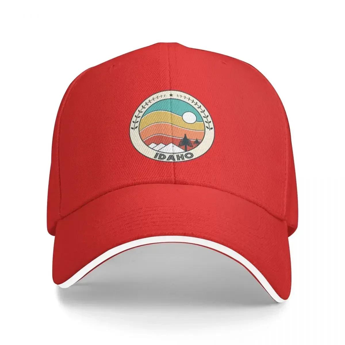 Idaho Retro Vintage Sunset  Idaho Mountain Souvenir  Gift  Hometown Hiking Nature Baseball Cap sun hat Hats Unisex Womens