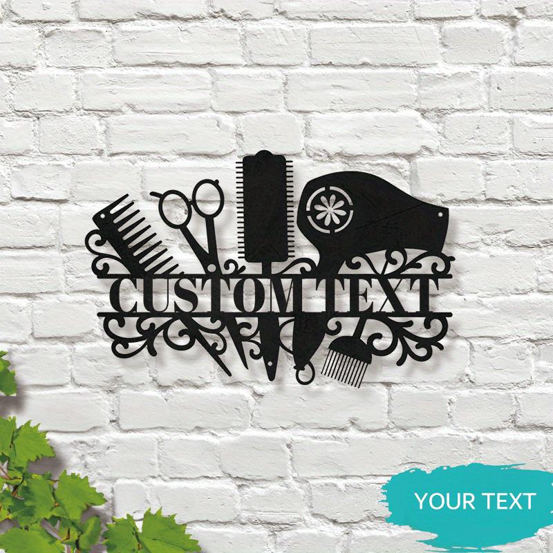 

Metal Wall Art Hairdresser Sign, Modern Salon Decor for Stylist, Personalized Metal Sculpture, Gift for Hair Professional