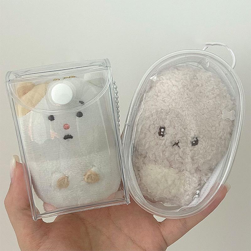 Cute Transparent Baby Doll Storage Bag Pendant Display Bag Pvc Key Chain Dustproof Storage Display Bag