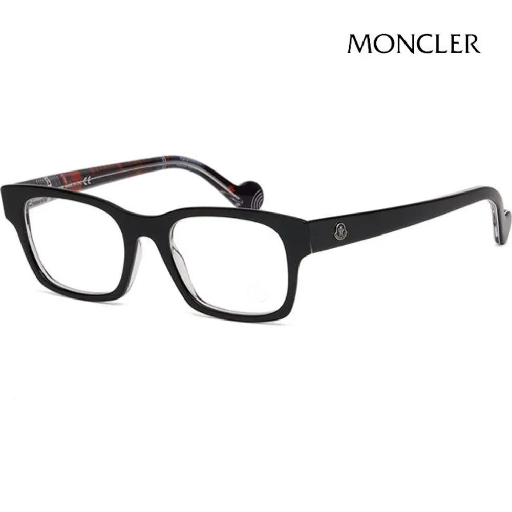 Moncler Eyeglass Frames ML5070 005 Black Square Horn-rimmed