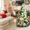 Green Gold Garland Balloon Decor White Silver Balloon Kit DIY Christmas Tree