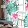 Nahtlose Muster Tropischen Hintergrund Mit Blumen Chiffon Sheer Vorhänge Wohnzimmer Schlafzimmer Dekor Fenster Voiles Tüll Vorhang
