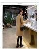 2025 Women's Mid-Length Woolen Coat, Loose Camel Color, Popular Korean Style for Autumn and Winter