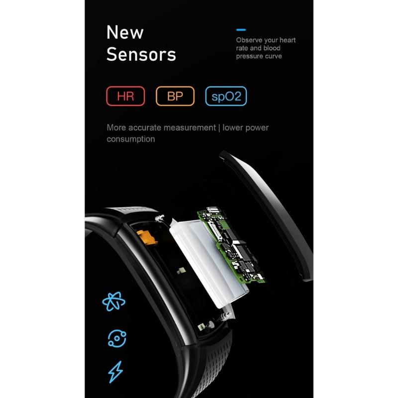 Wristband with Sport Mode Step Counting Incoming Call Message Notification Sedentary Reminder Weather Information Push